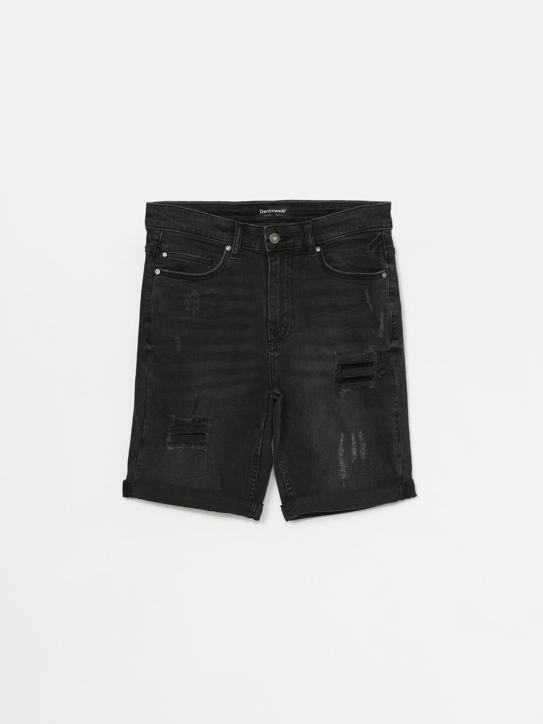 Comfort Slim ripped Bermuda shorts 