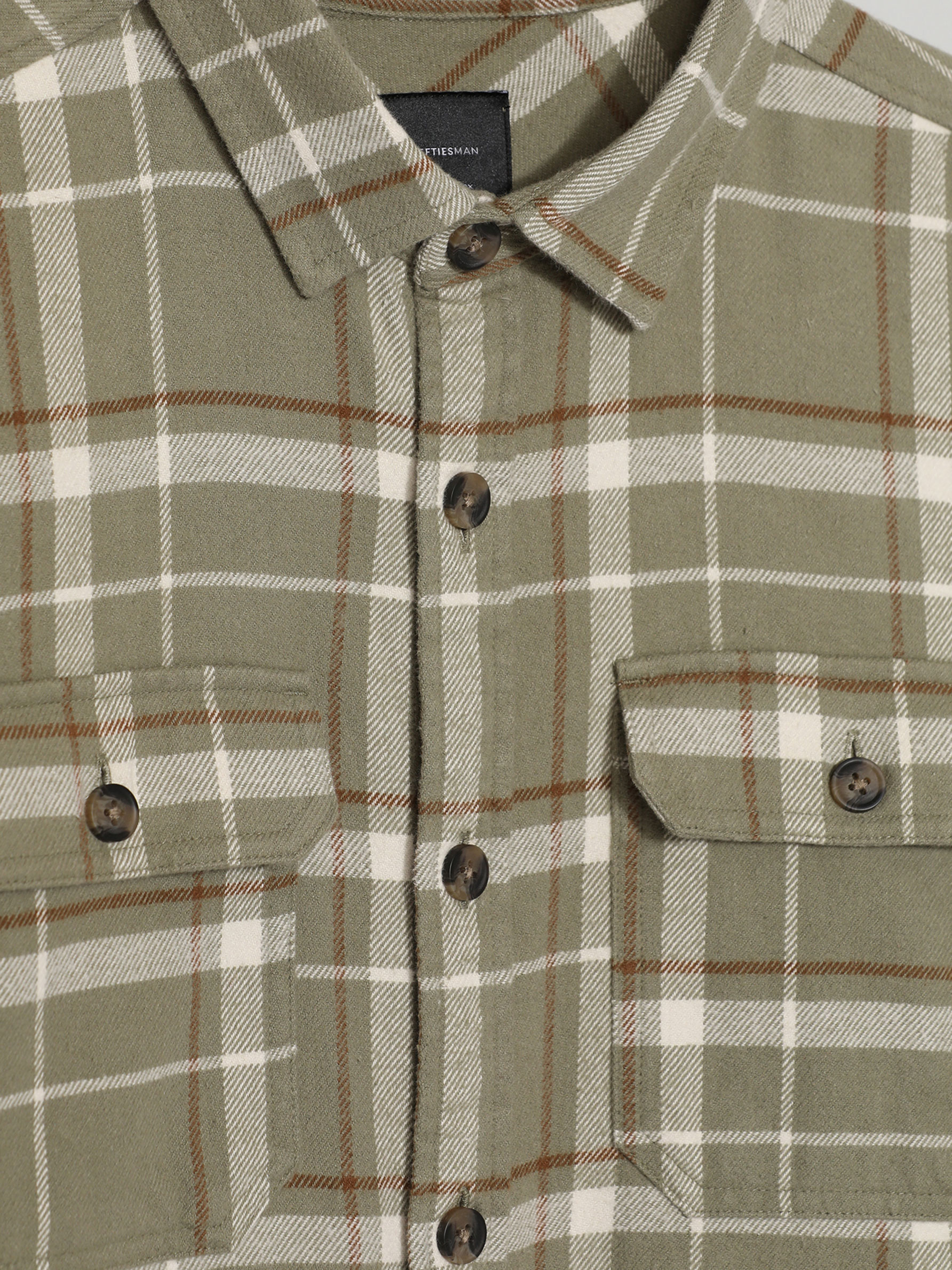 Printed flannel overshirt - SHIRTS 