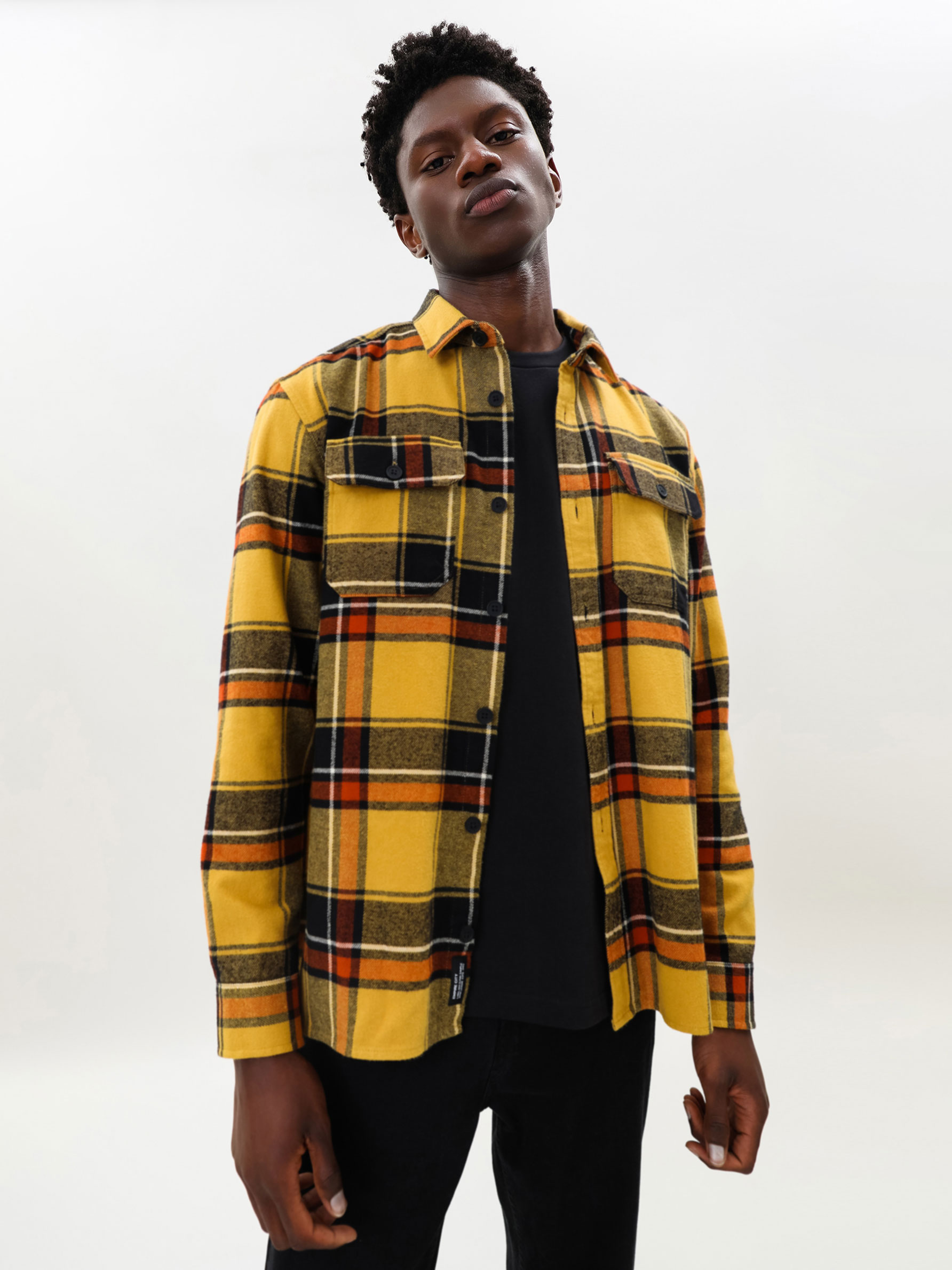 Printed flannel overshirt - SHIRTS 