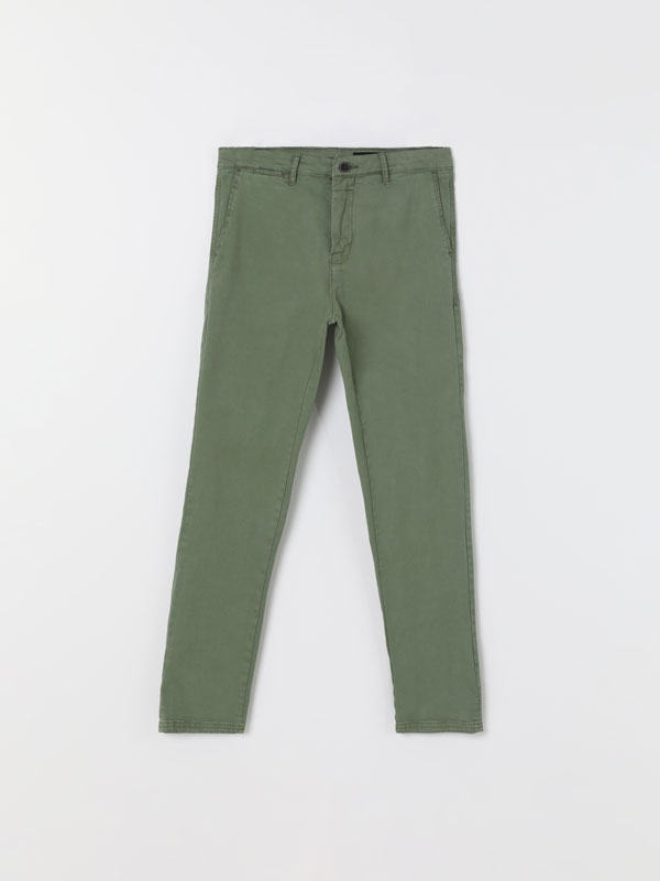 Comfort slim fit chino trousers