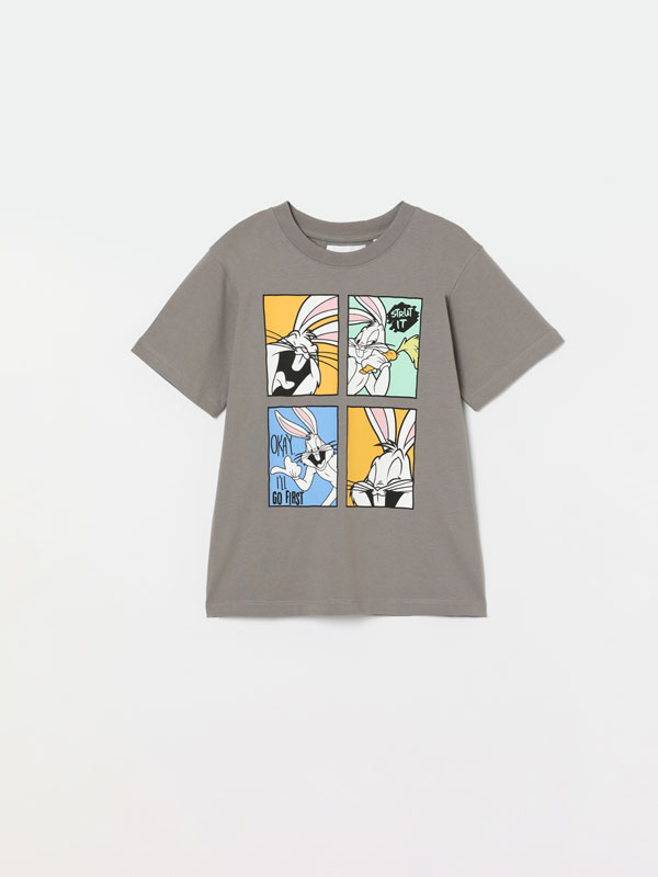 Camisetas de manga curta con estampado Bugs Bunny Looney Tunes © &™ WARNER BROS