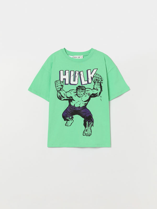 T-shirt de manga curta com estampado do Hulk ©Marvel