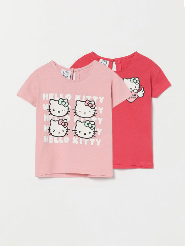 Pack de 2 samarretes de màniga curta estampat Hello Kitty ©SANRIO