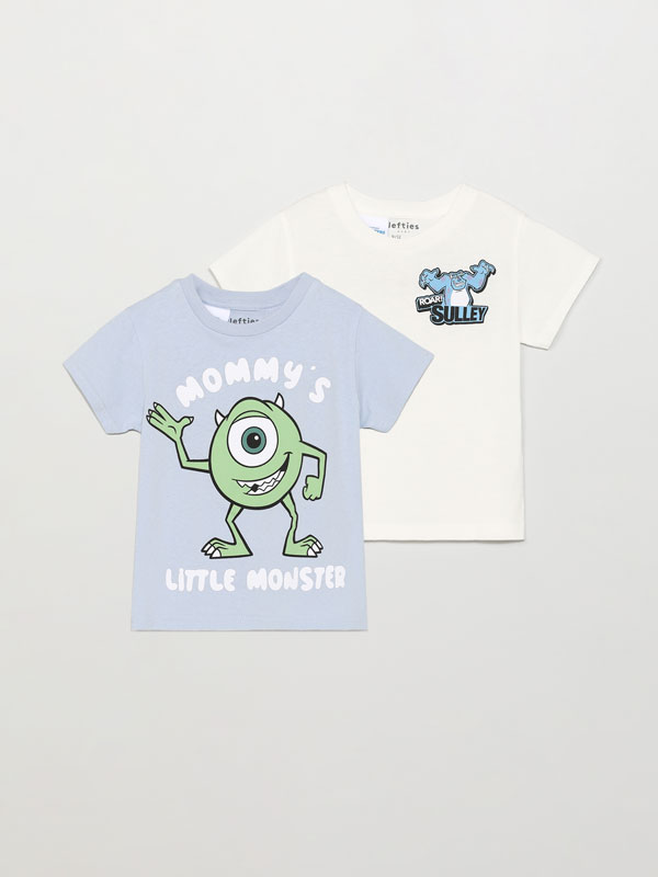 Pack de 2 camisetas de manga curta estampado Monstros S.A. ©Disney