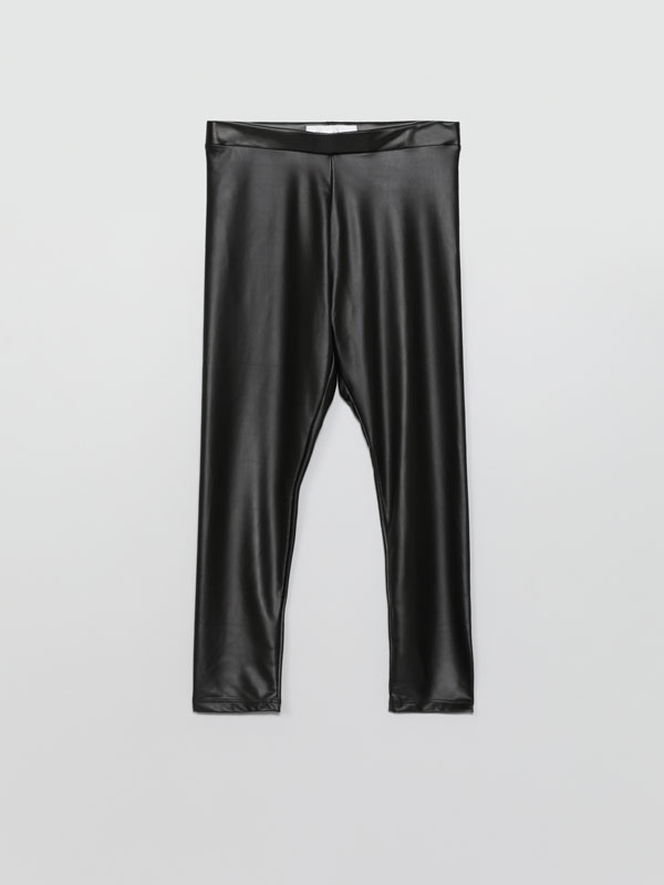 Legging efecto piel - PANTALONES - TODA LA COLECCIÓN - NIÑA | 4- 14 años -  NIÑOS - | Lefties ESPAÑA