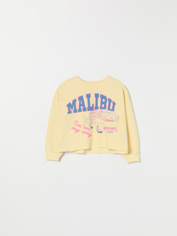 Sudadera estampado relieve - SUDADERAS - TODA LA COLECCIÓN - NIÑA | 4- 14  años - NIÑOS - | Lefties ESPAÑA