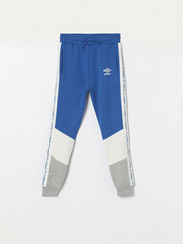 Umbro print colour block joggers 