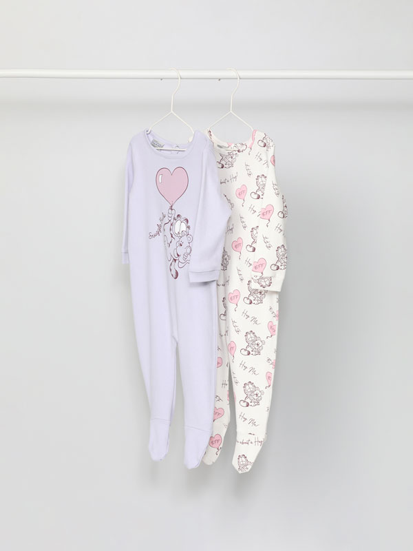 Pack de 2 pijamas com estampado do Garfield ©Nickelodeon