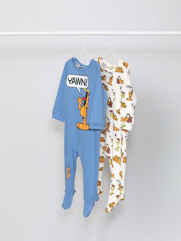 Pijama +estanpatuak, Garfield ©Nickelodeon, 2ko pack-a