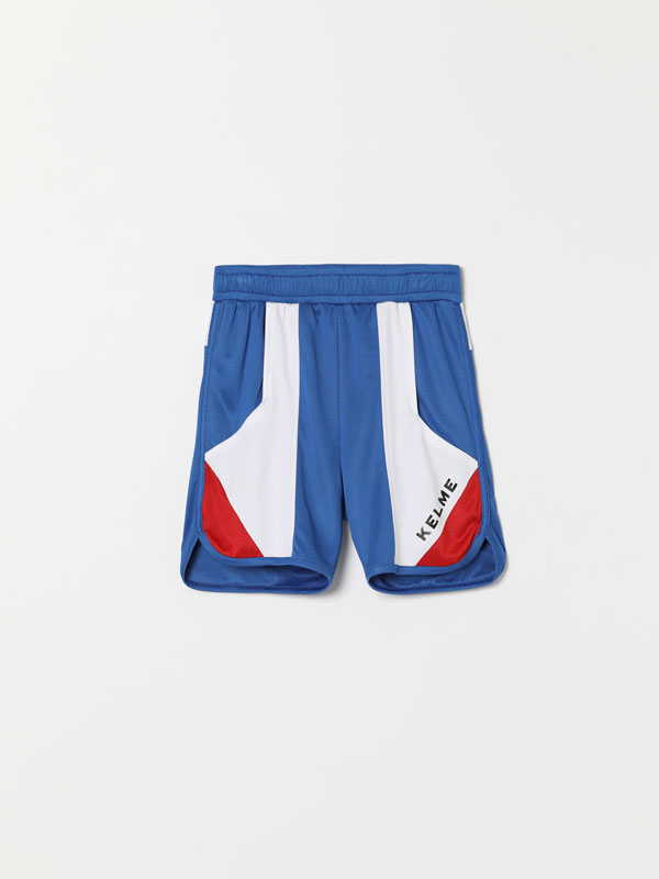 KELME by LEFTIES colour block technical sports Bermuda shorts