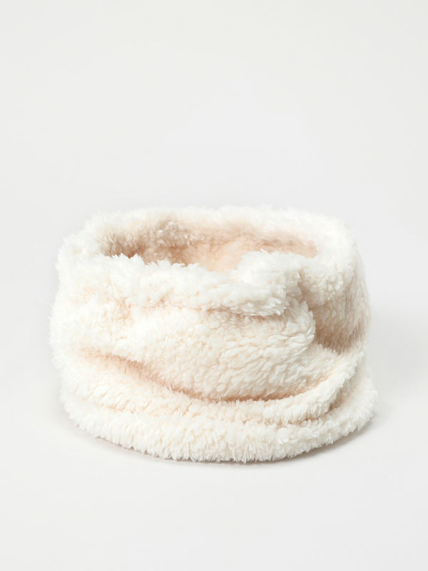 Faux shearling snood