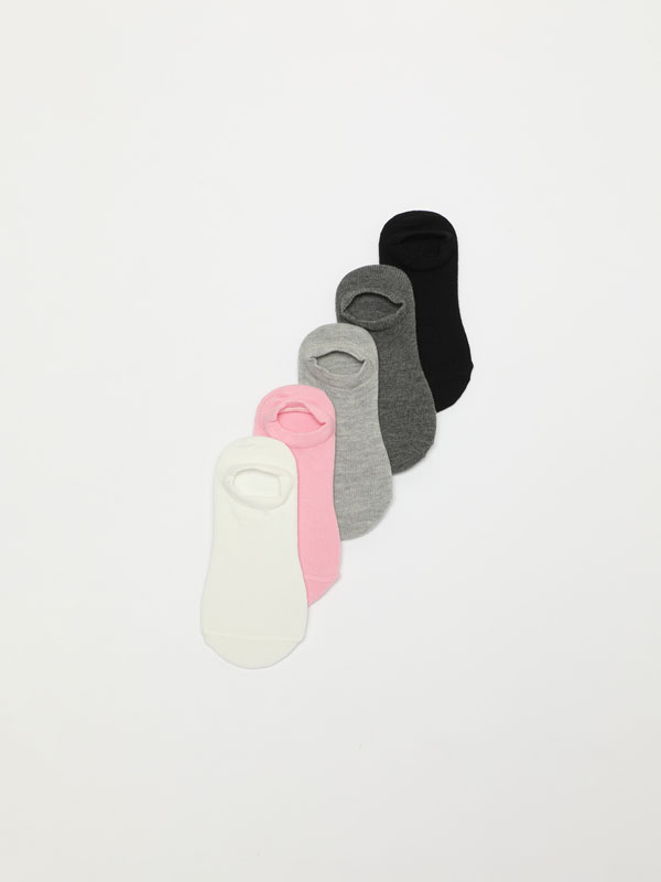 Pack 5 calcetíns tipo invisibles básicos