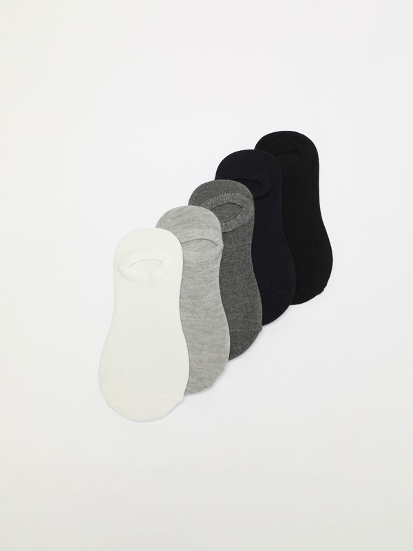 Pack 5 calcetíns tipo invisibles básicos
