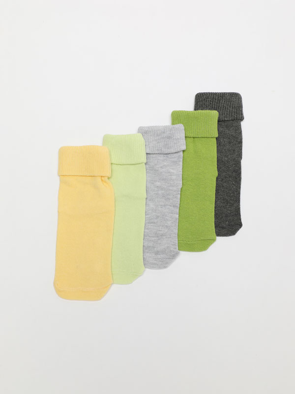 Pack of 5 pairs of non-slip socks