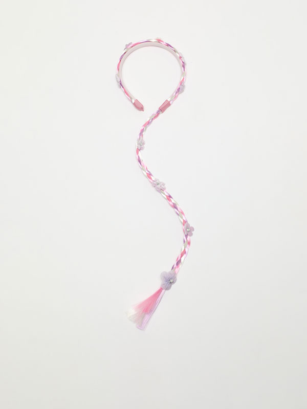 Coloured braided headband
