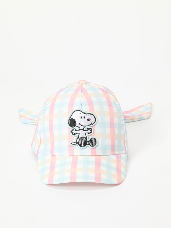 Snoopy Peanuts™ print cap with bow