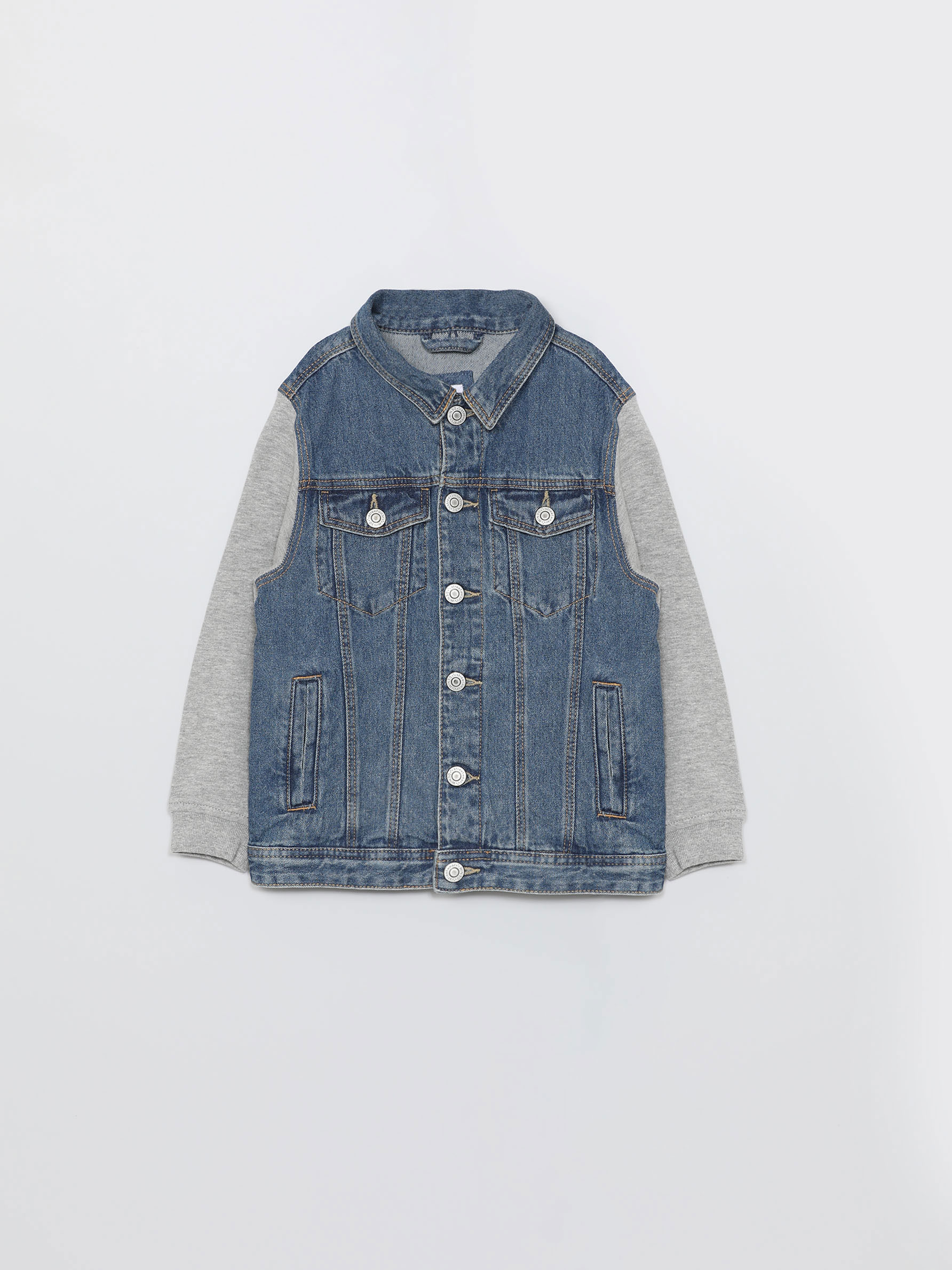 Contrast denim jacket with hood - NEW 