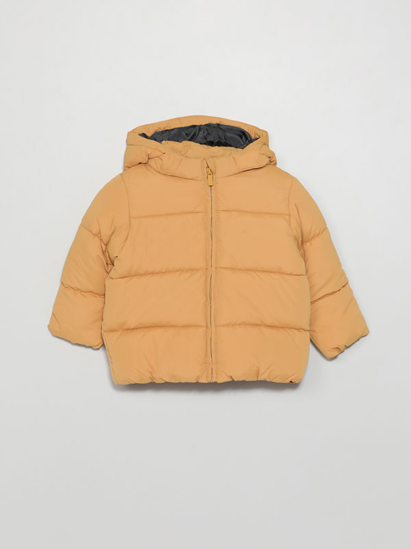 zara yellow puffer coat