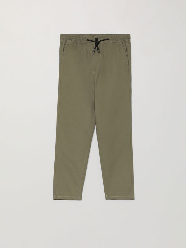 Basic cotton trousers
