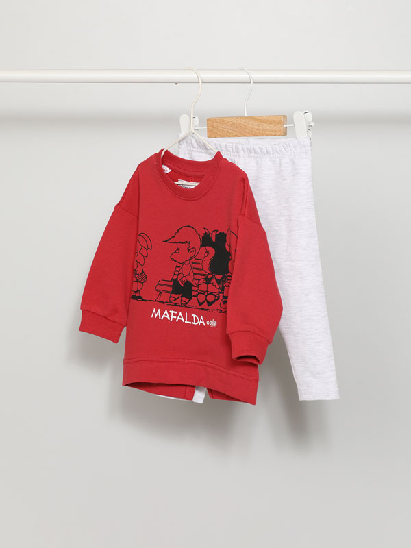 Conjunto de sweatshirt e leggings Mafalda
