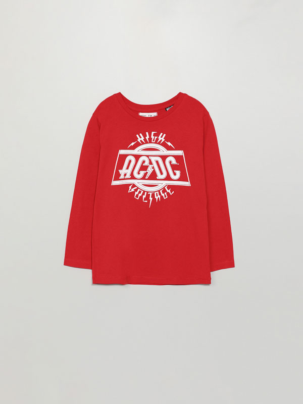 Official ACDC Logo Kids T-Shirt Girls long Sleeve T Shirt 11/12 years