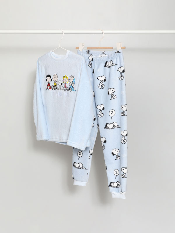 Conjunto de pijama de pelito Snoopy Peanuts™ - PIJAMAS - TODA LA COLECCIÓN  - NIÑA | 4- 14 años - NIÑOS - | Lefties España (Canarias)
