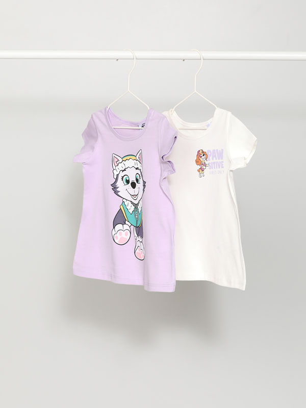 Pack de 2 camisetas de manga curta estampado Patrulla Canina ©Nickelodeon