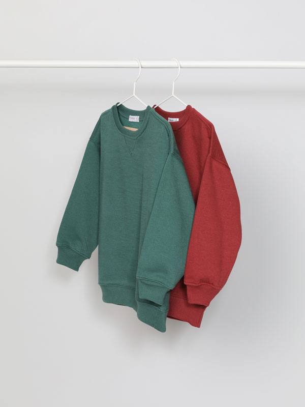 Pack of 2 basic plain sweatshirts
