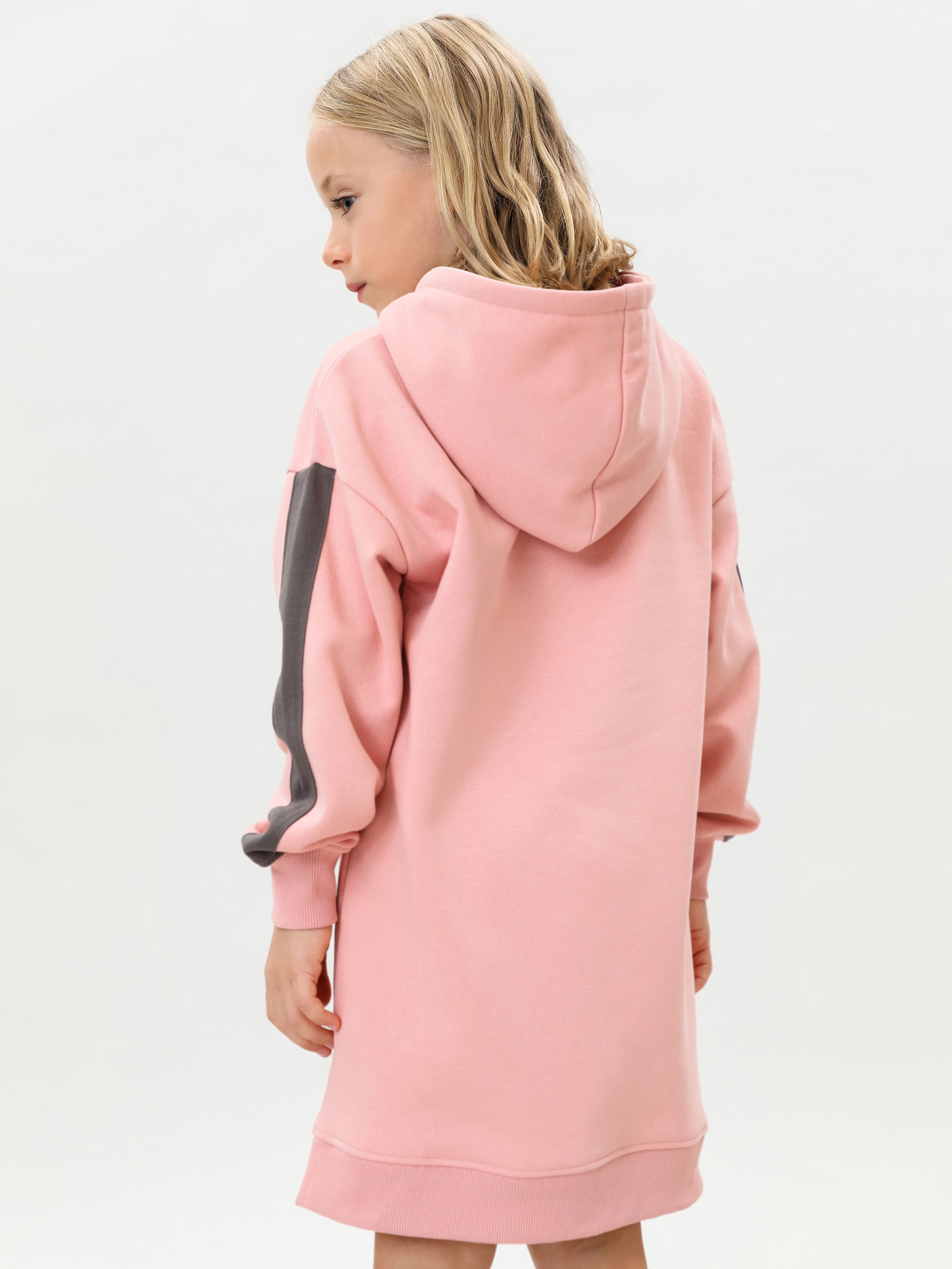 pink hooded dress