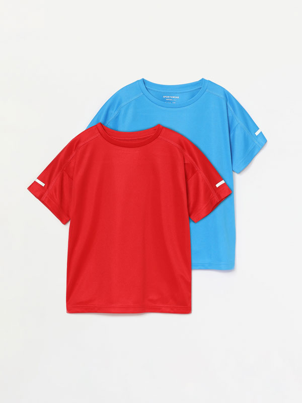 Pack de 2 camisetas deportivas transpirables