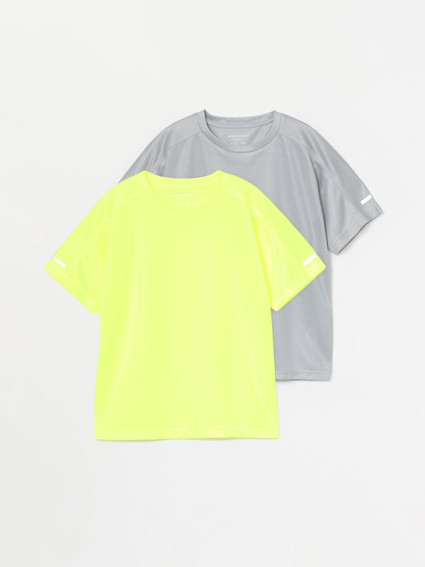 Pack de 2 camisetas deportivas transpirables