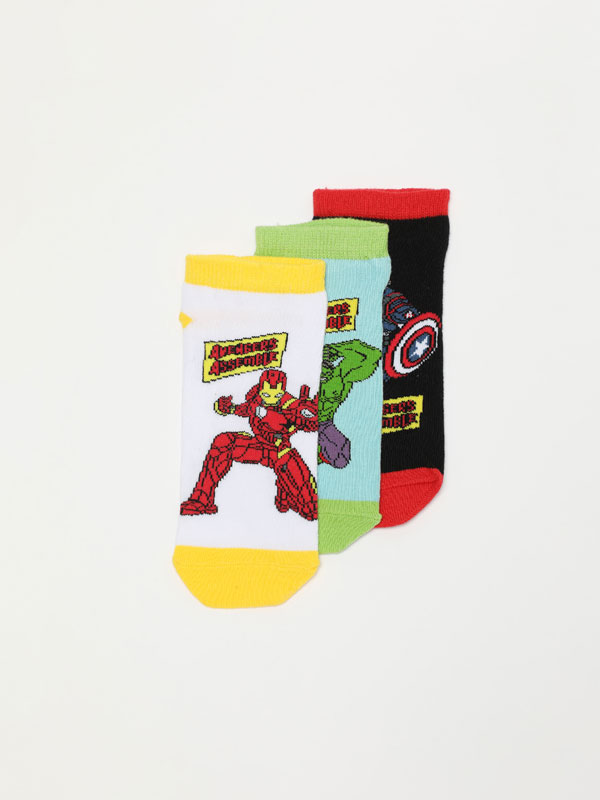 Pack de 3 calcetíns nocelleiros de Avengers ©Marvel