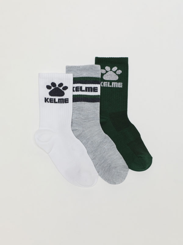 3-Pack of ribbed Kelme ankle socks