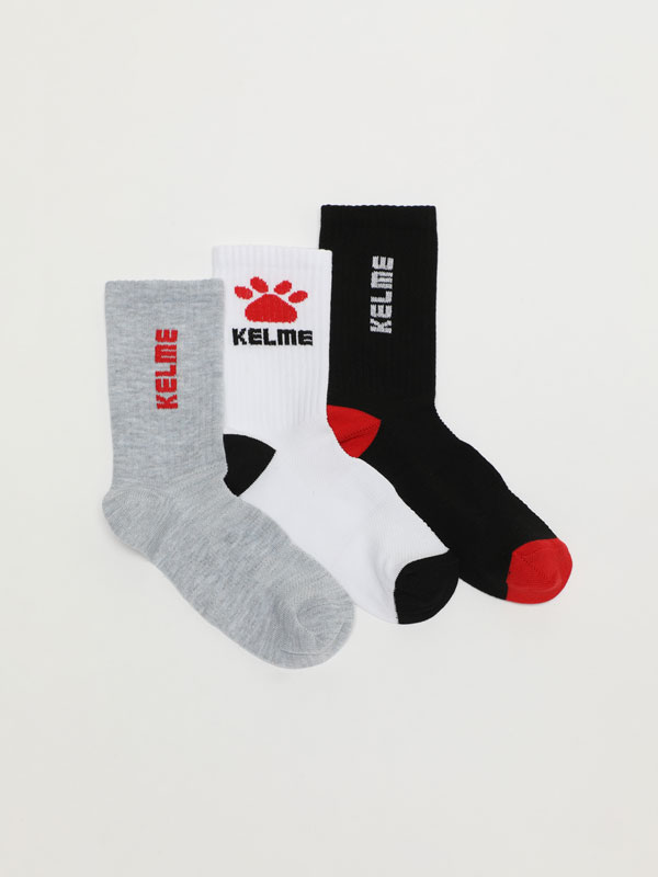 3-Pack of ribbed Kelme ankle socks