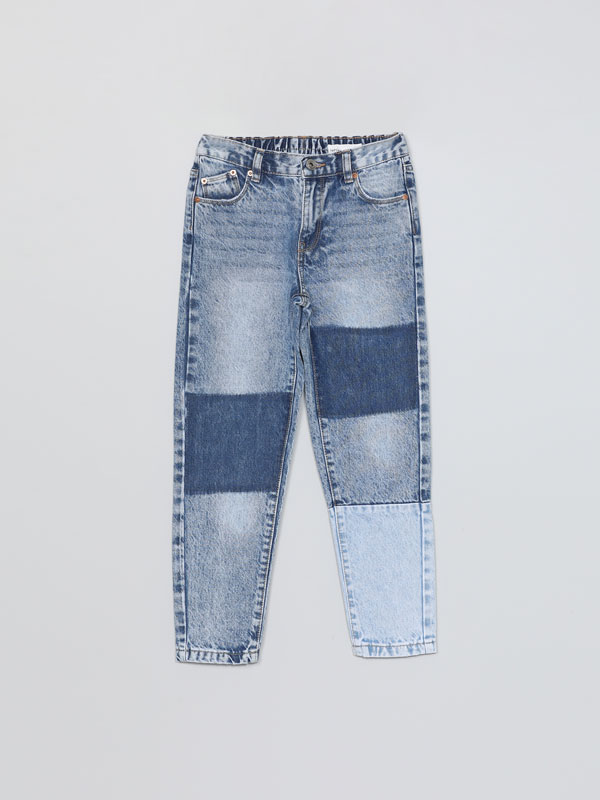 Jeans mom fit parches
