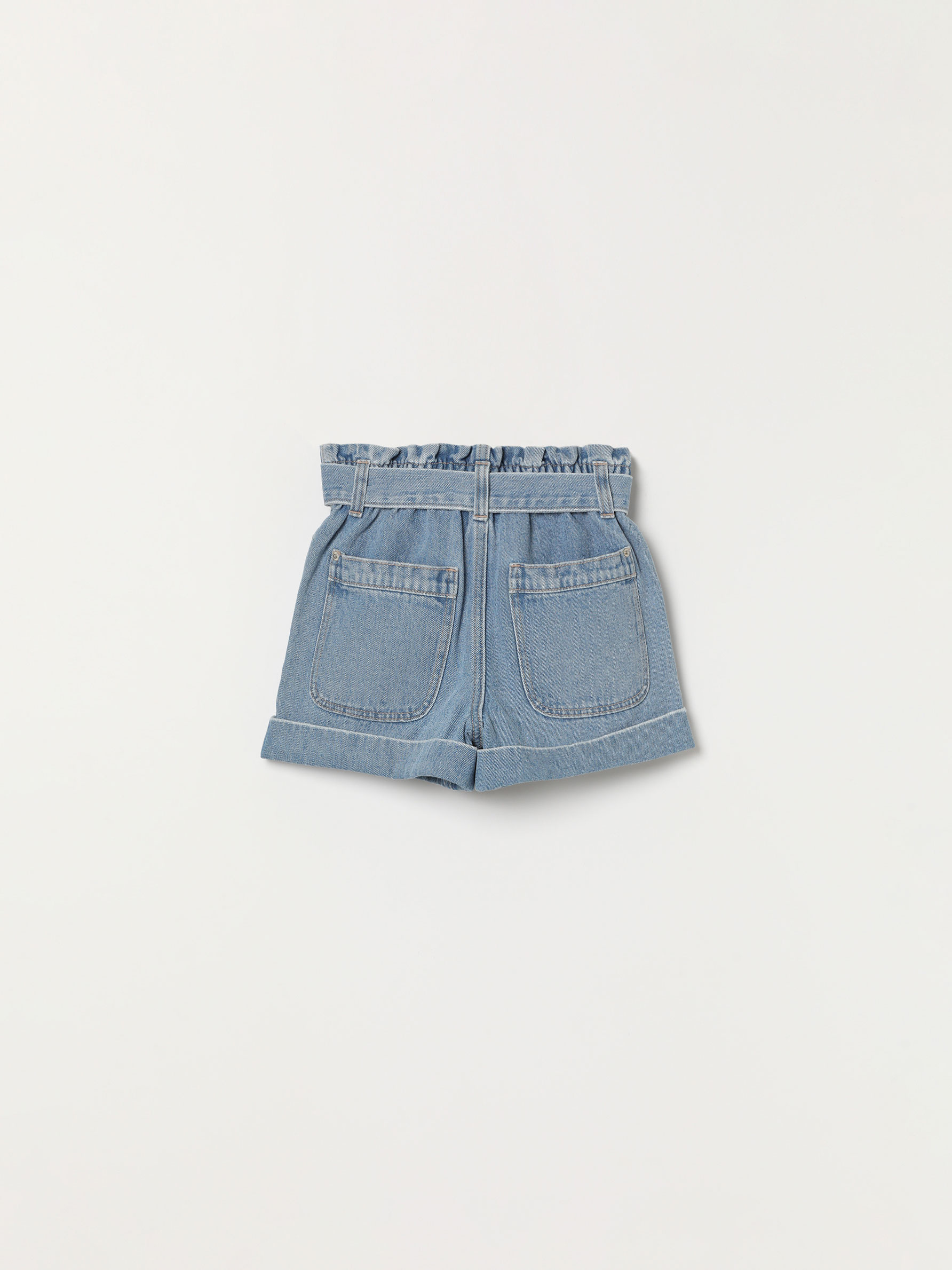 Tie-belt denim shorts - SHORTS AND 