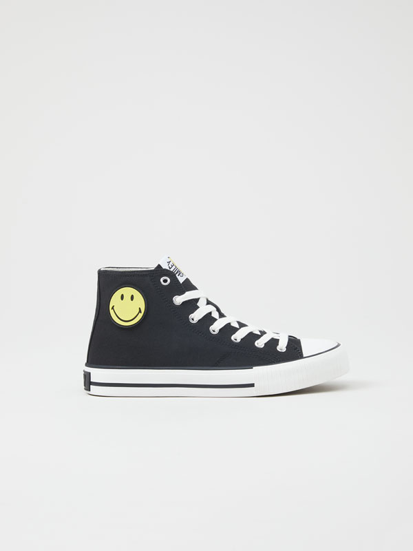 Smiley© high-top sneakers