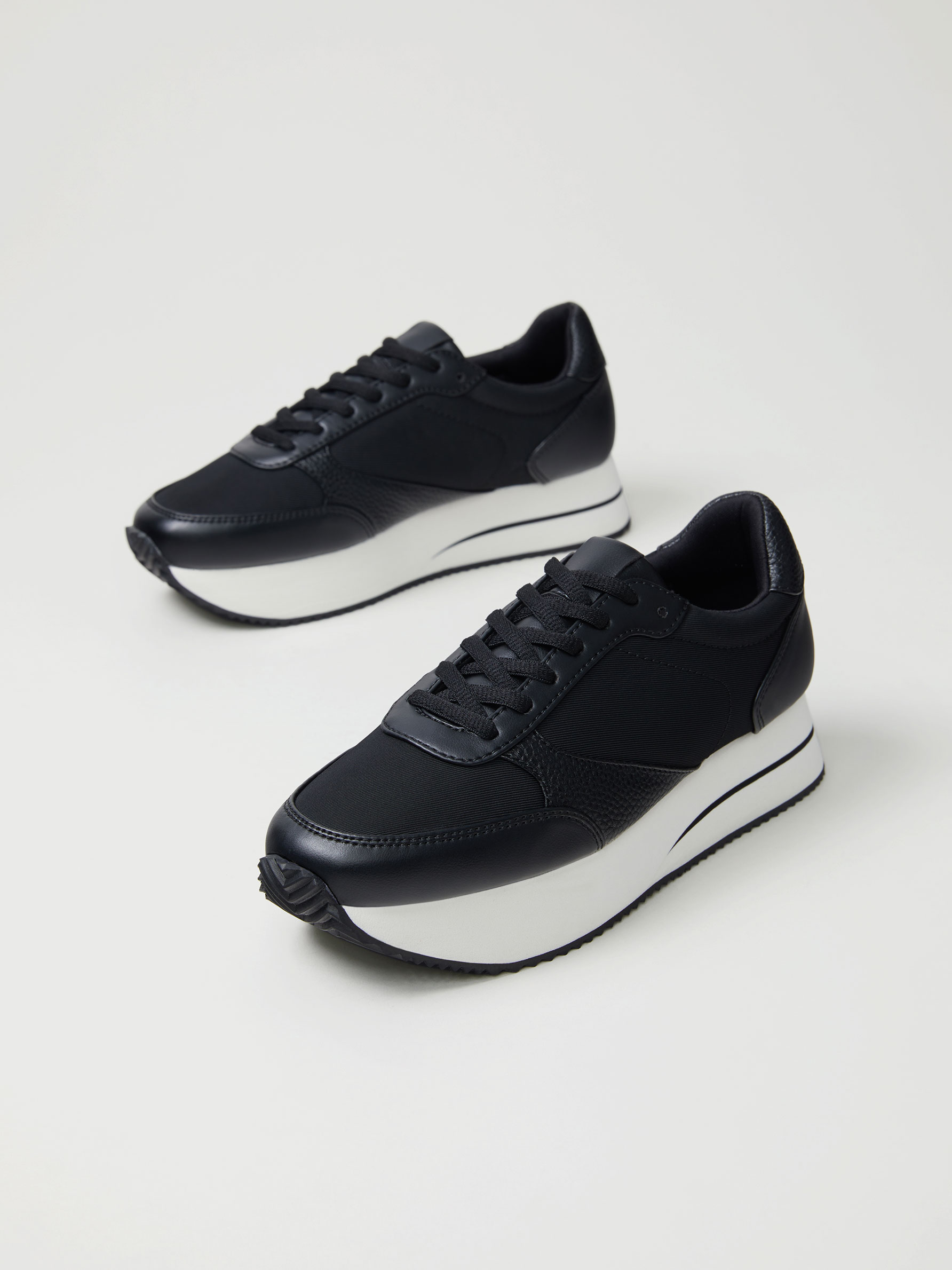 chunky sole technical sneakers