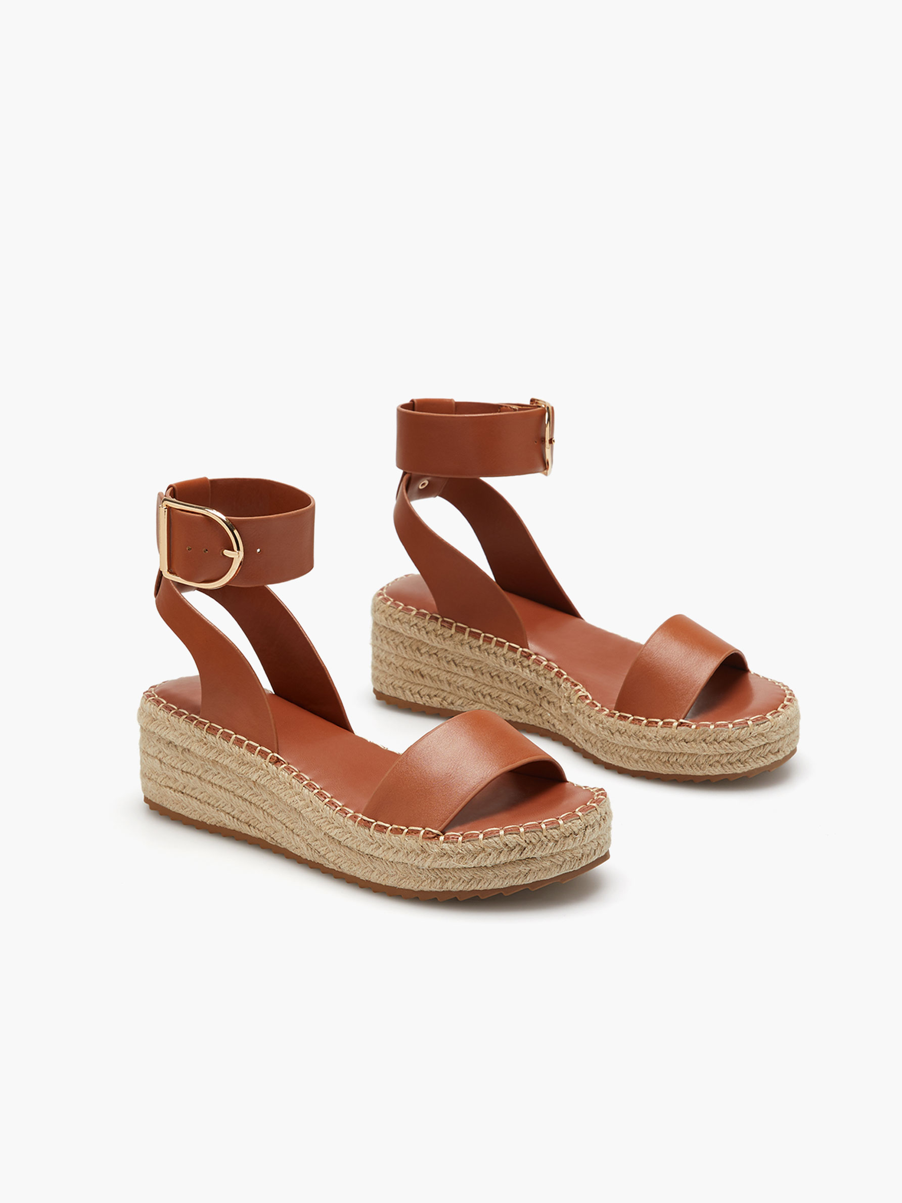 Jute platform sandals - FOOTWEAR - THE 