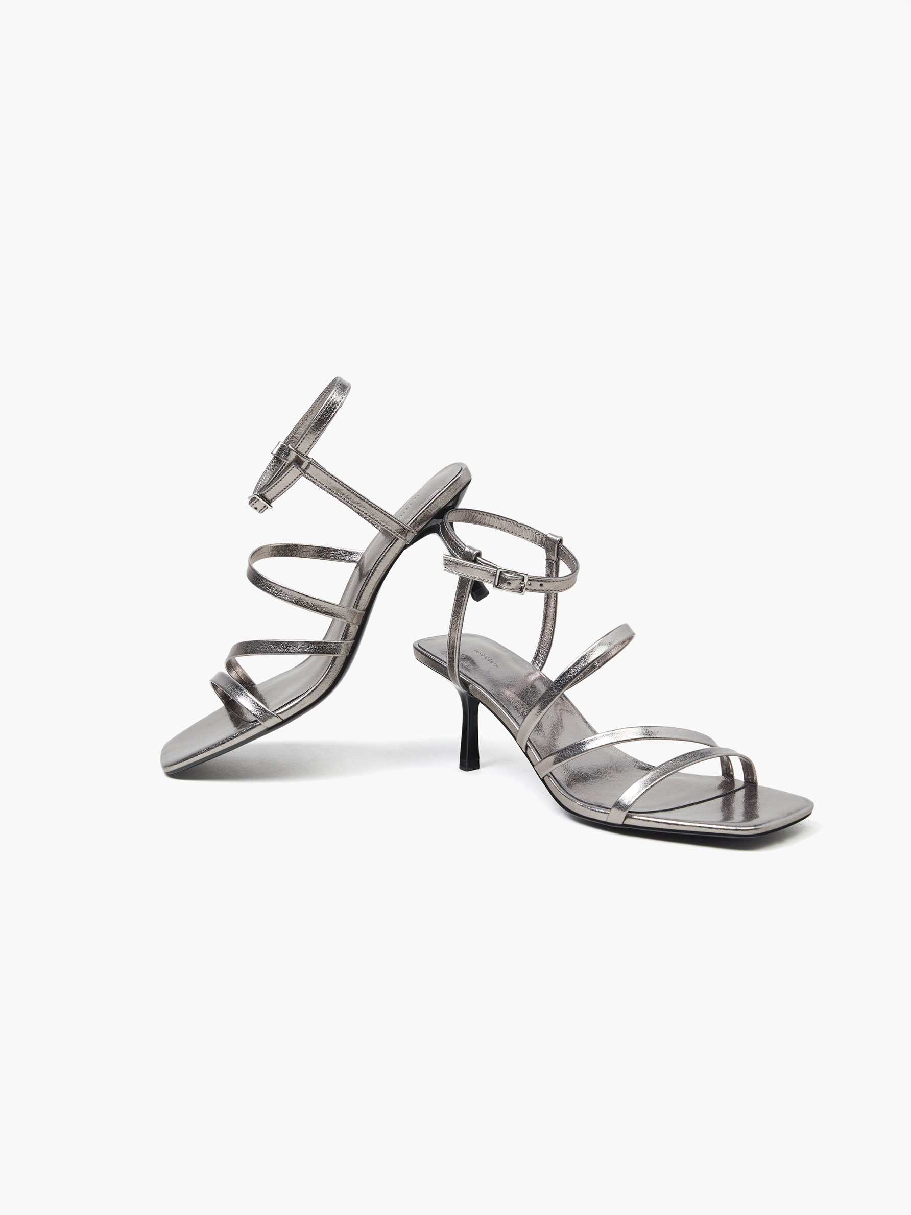 Metallic heeled sandals - Sandals 