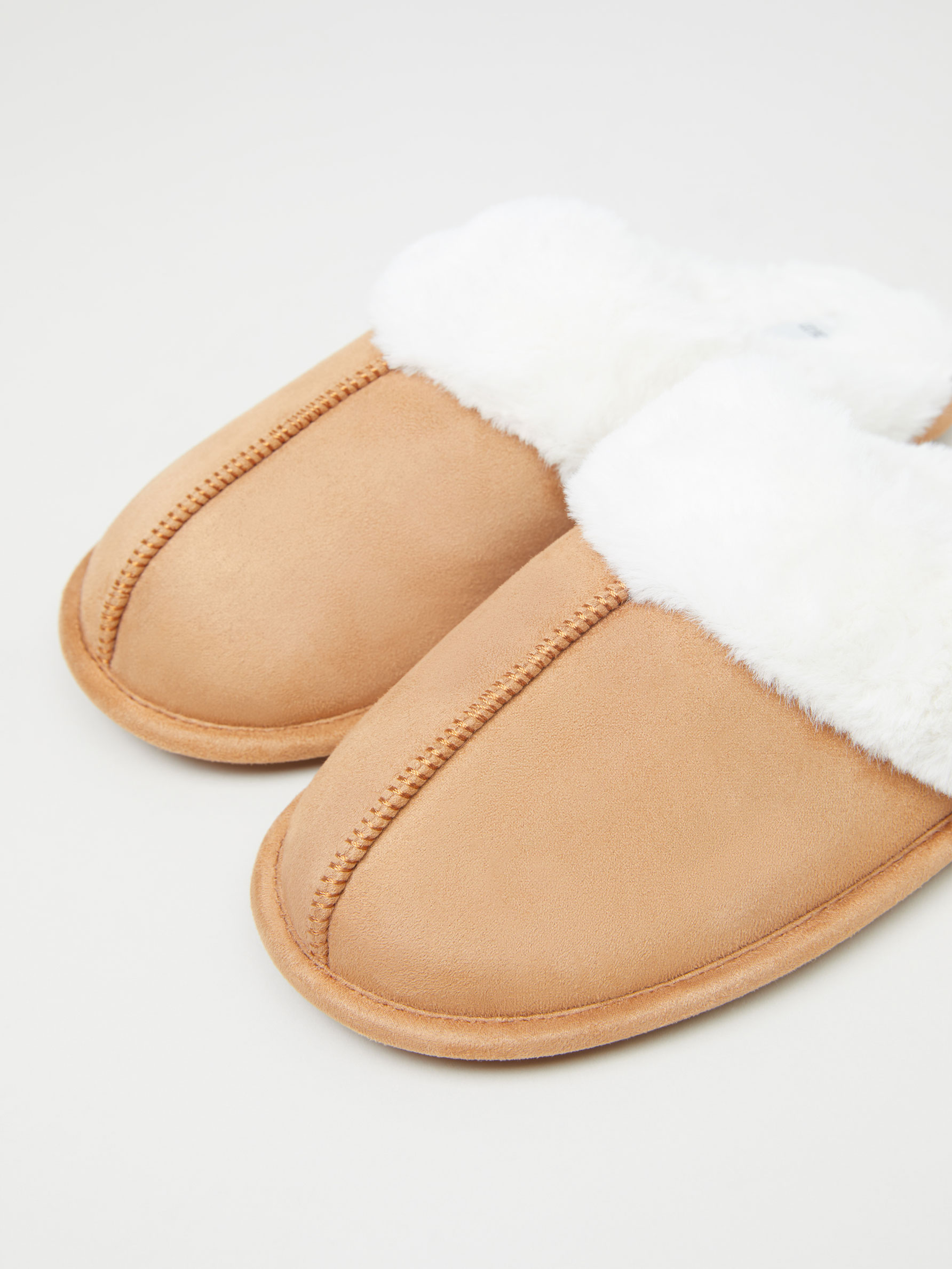 faux leather slippers