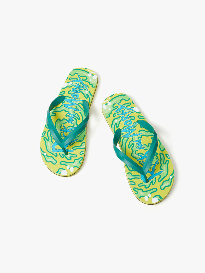 rick and morty flip flops