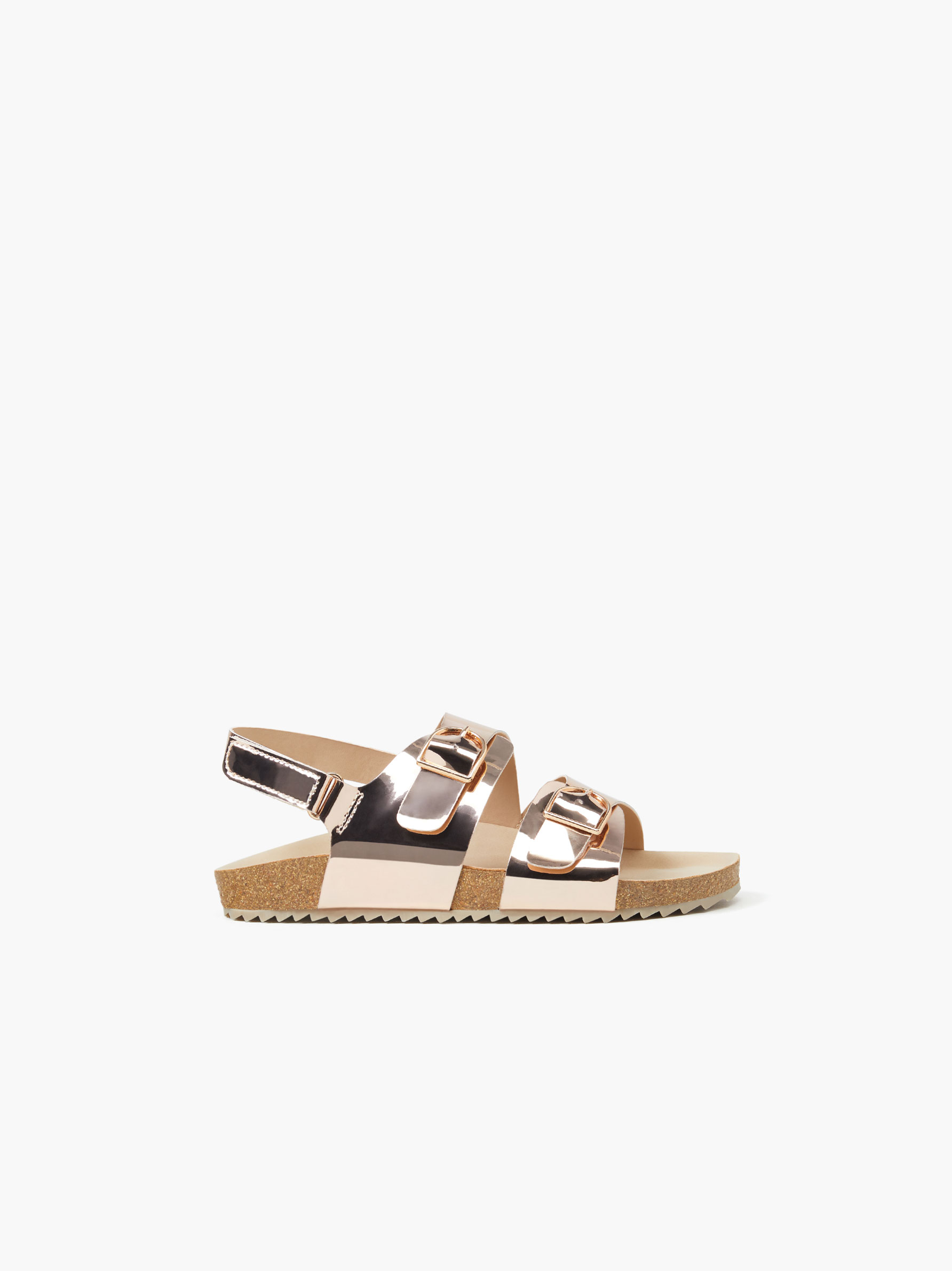 Sandalia hebillas metalizada - Sandalias - ZAPATOS - TODA LA COLECCIÓN -  NIÑA | 4- 14 años - NIÑOS - | Lefties Mexico