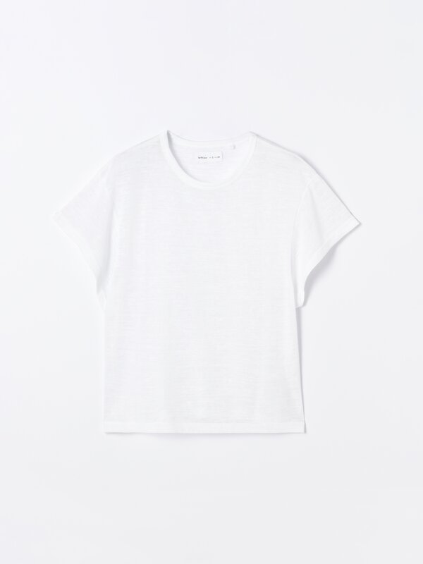 Linen-effect T-shirt
