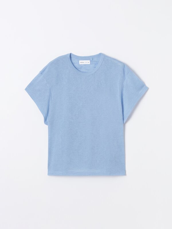 Linen-effect T-shirt