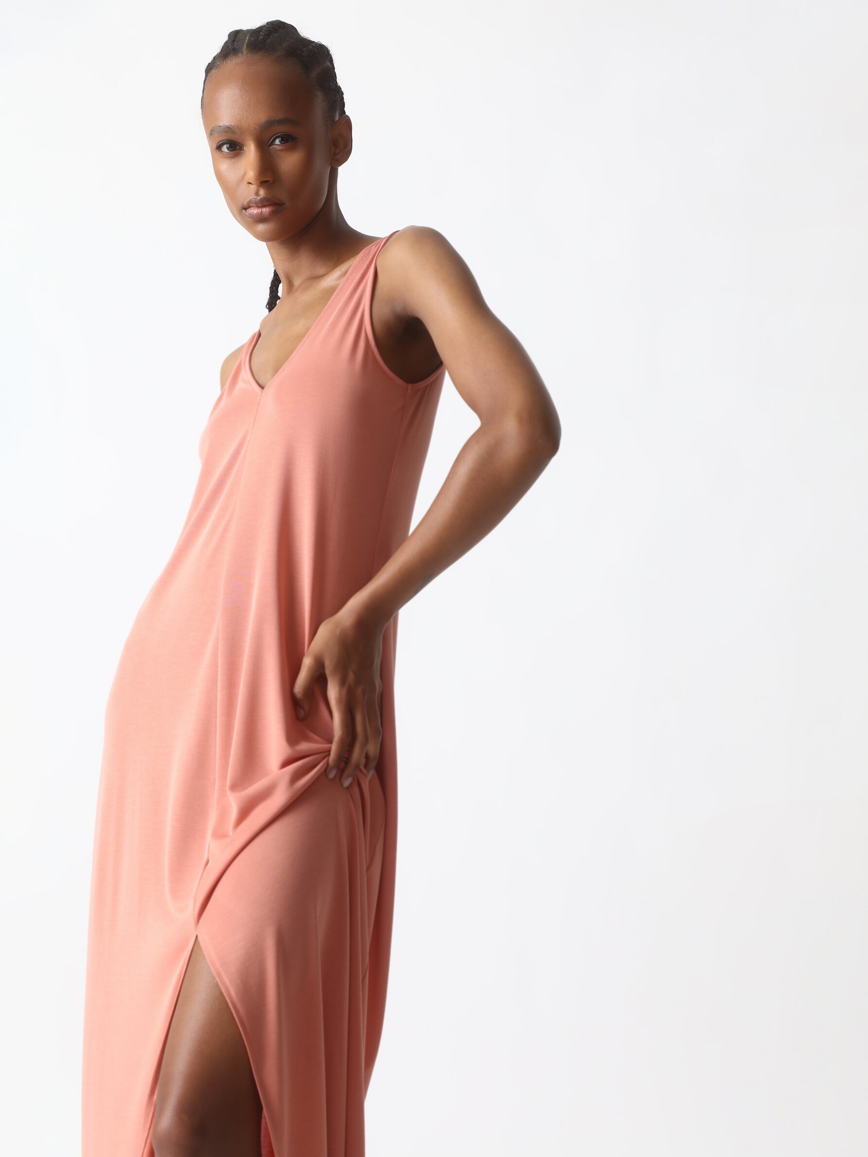 Pale pink flowy on sale dress