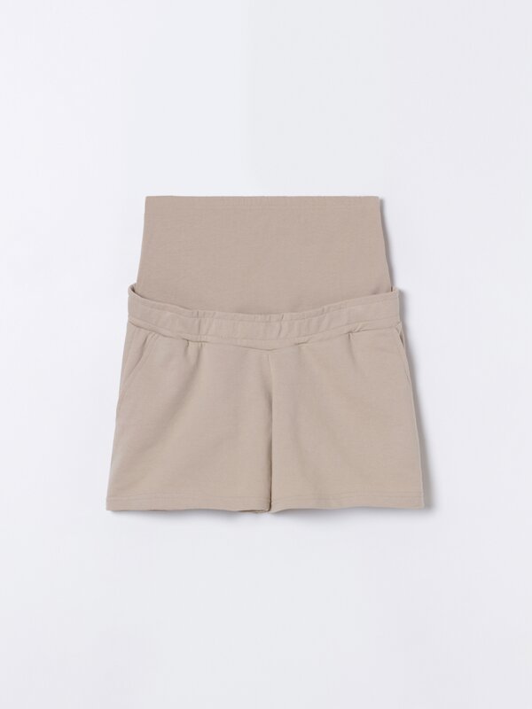 Basic plush maternity shorts