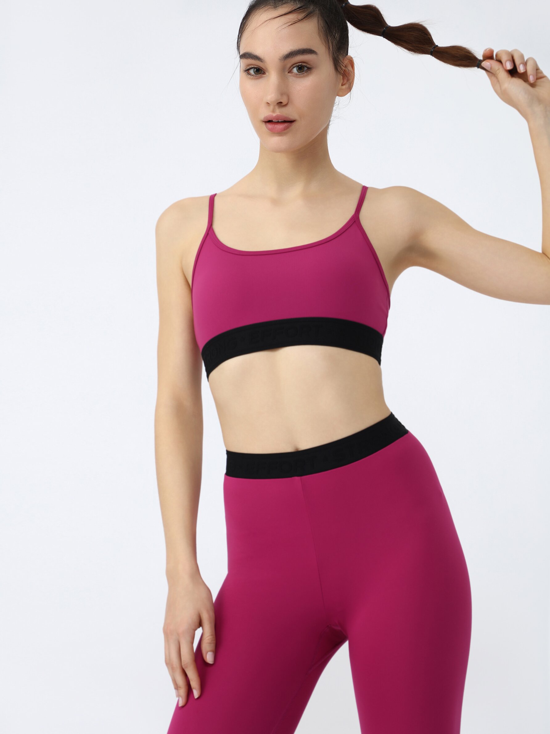 Top deportivo cinta texto Sujetadores Deportivos Ropa