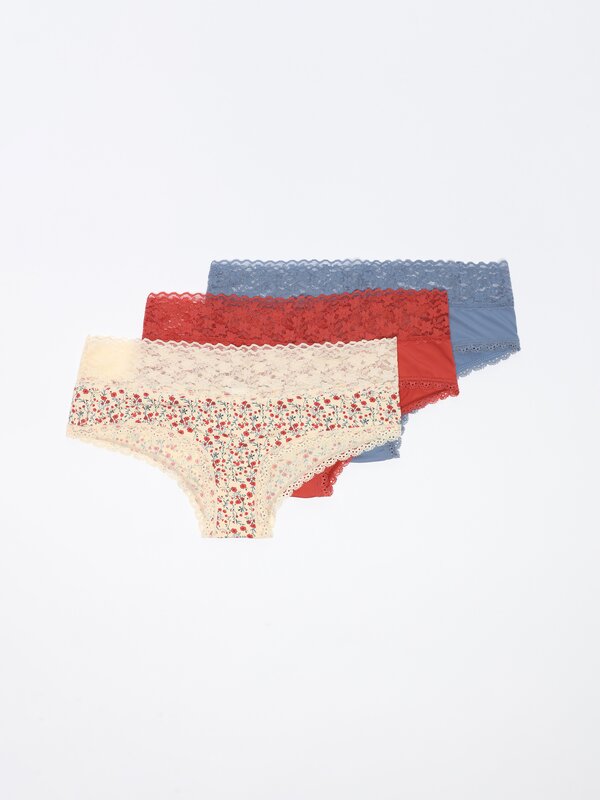 Pack of 3 combined hipster briefs - Underwear - CLOTHING - Woman