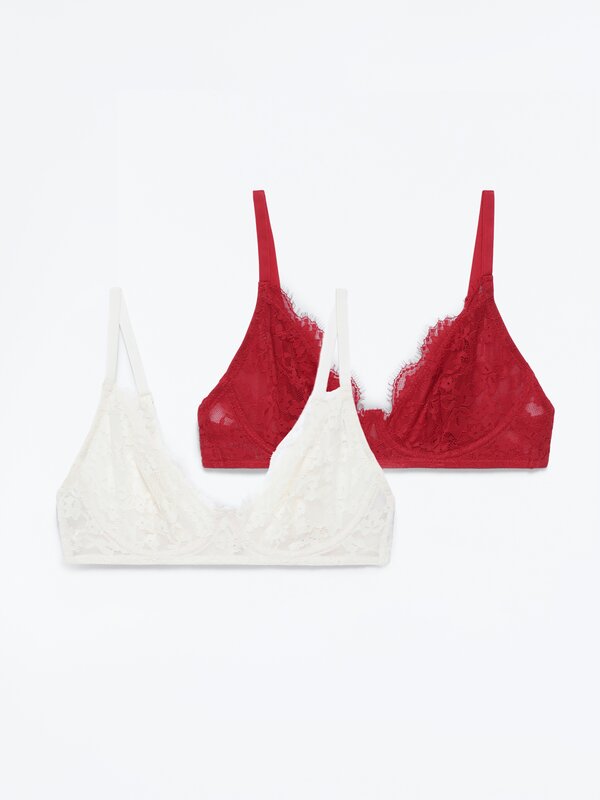 Pack de 2 soutiens com renda
